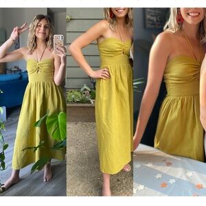 Cotton/Linen Halter Dress